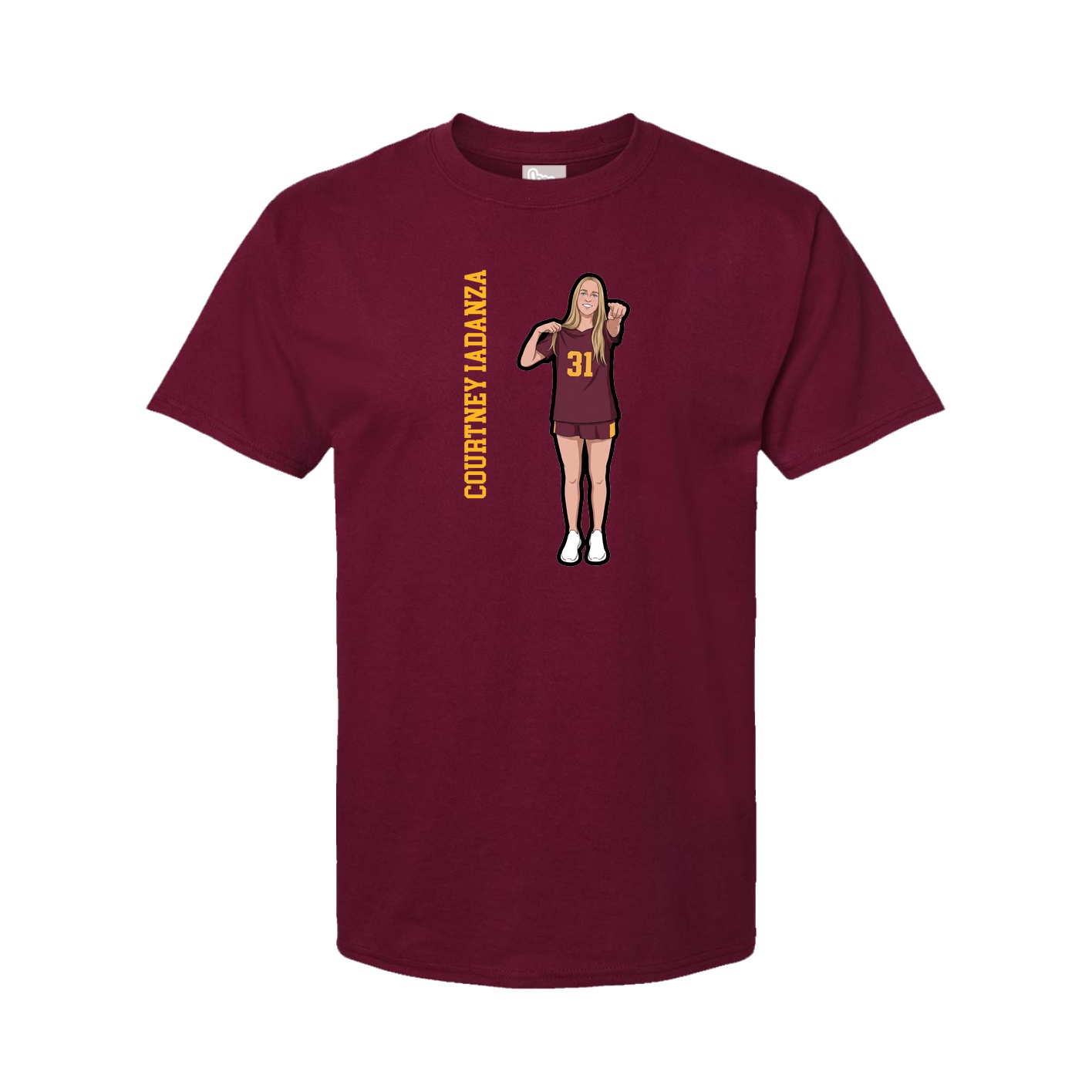 Tee — Name Vertical in Cardinal