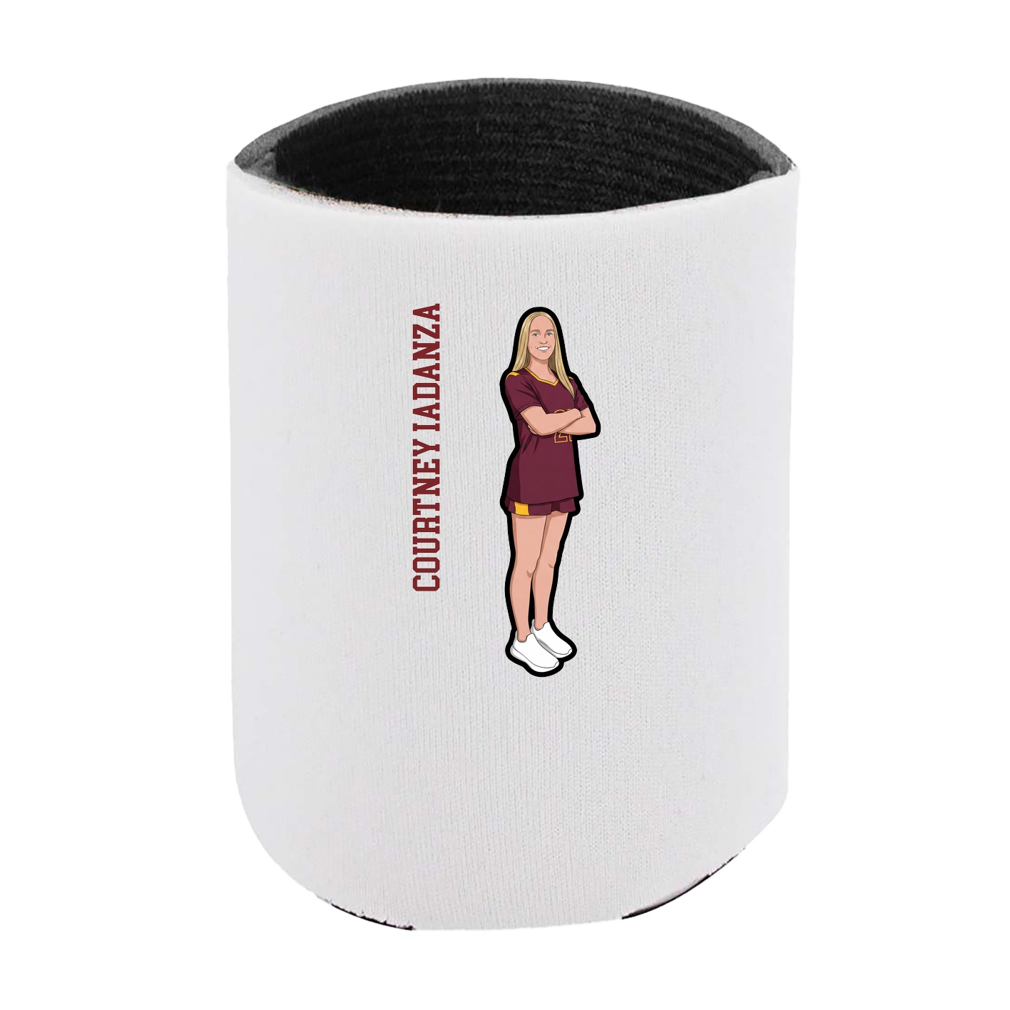 Can Holder — Name Vertical in White