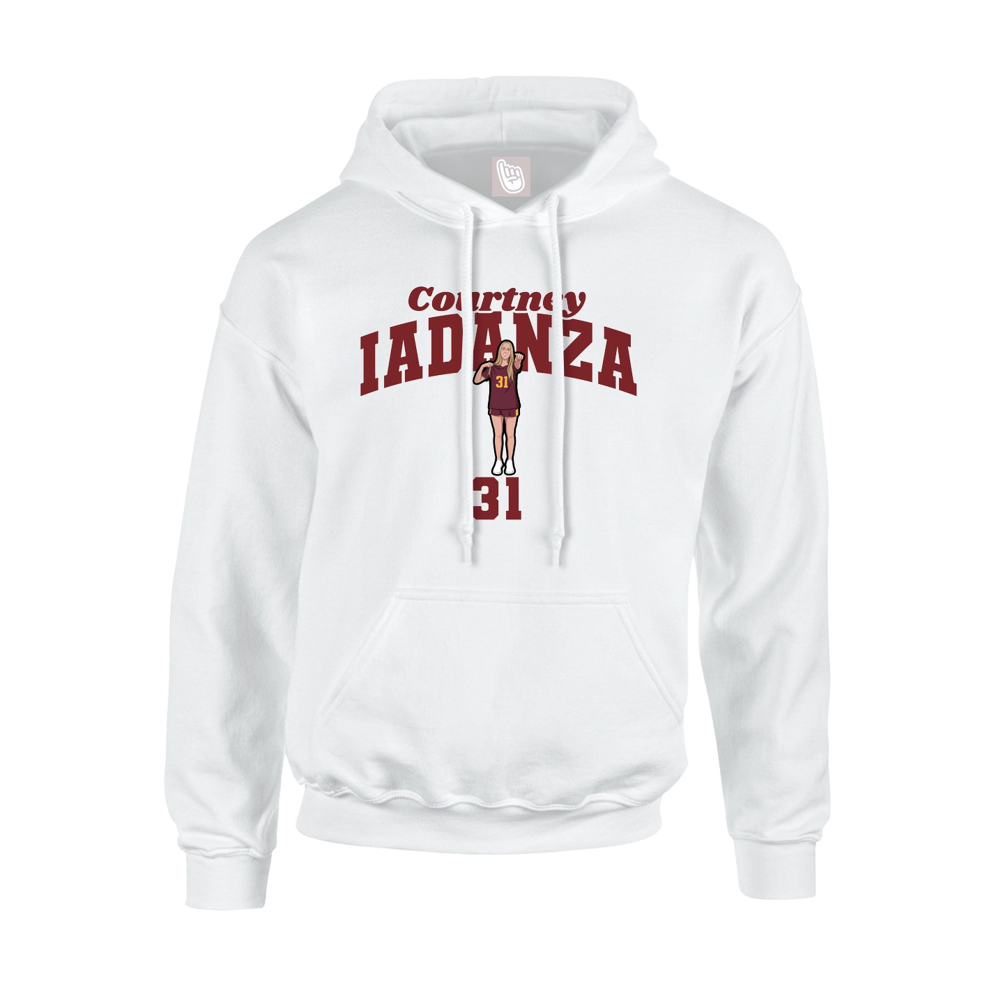 Hoodie — Signature Arch in White