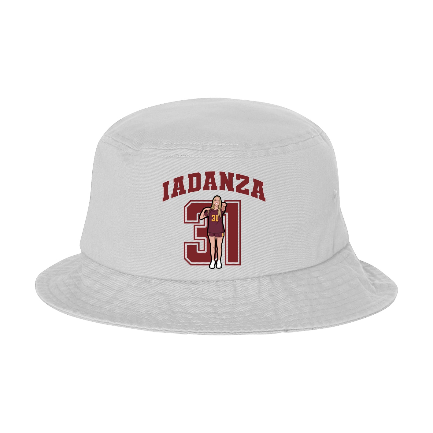 Bucket Cap — Number in White
