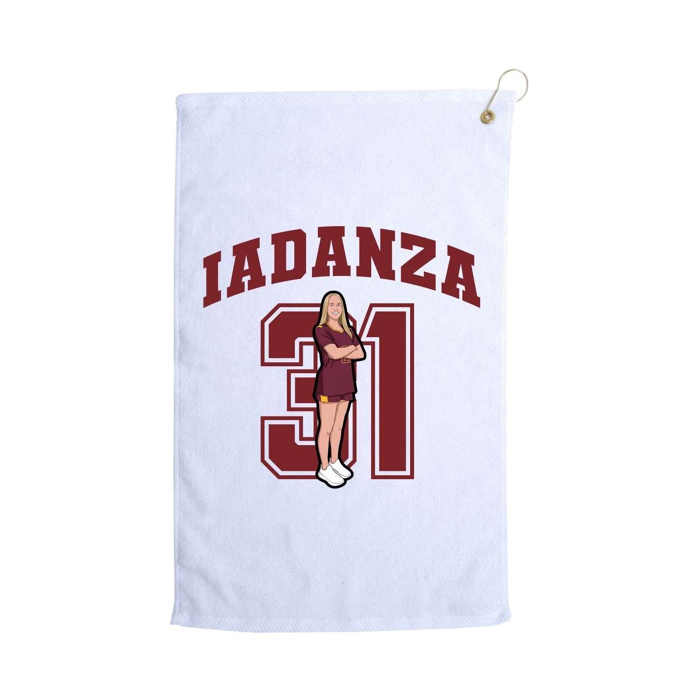 Golf Towel — Number in White
