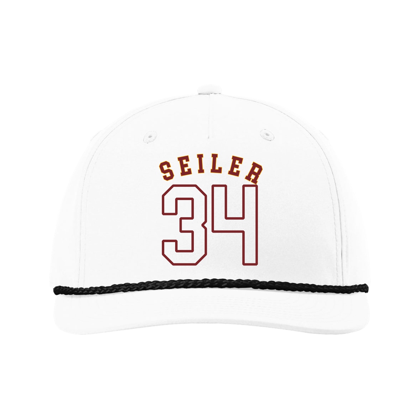 Five-Panel Classic Rope Cap — Shirsey Arch in White