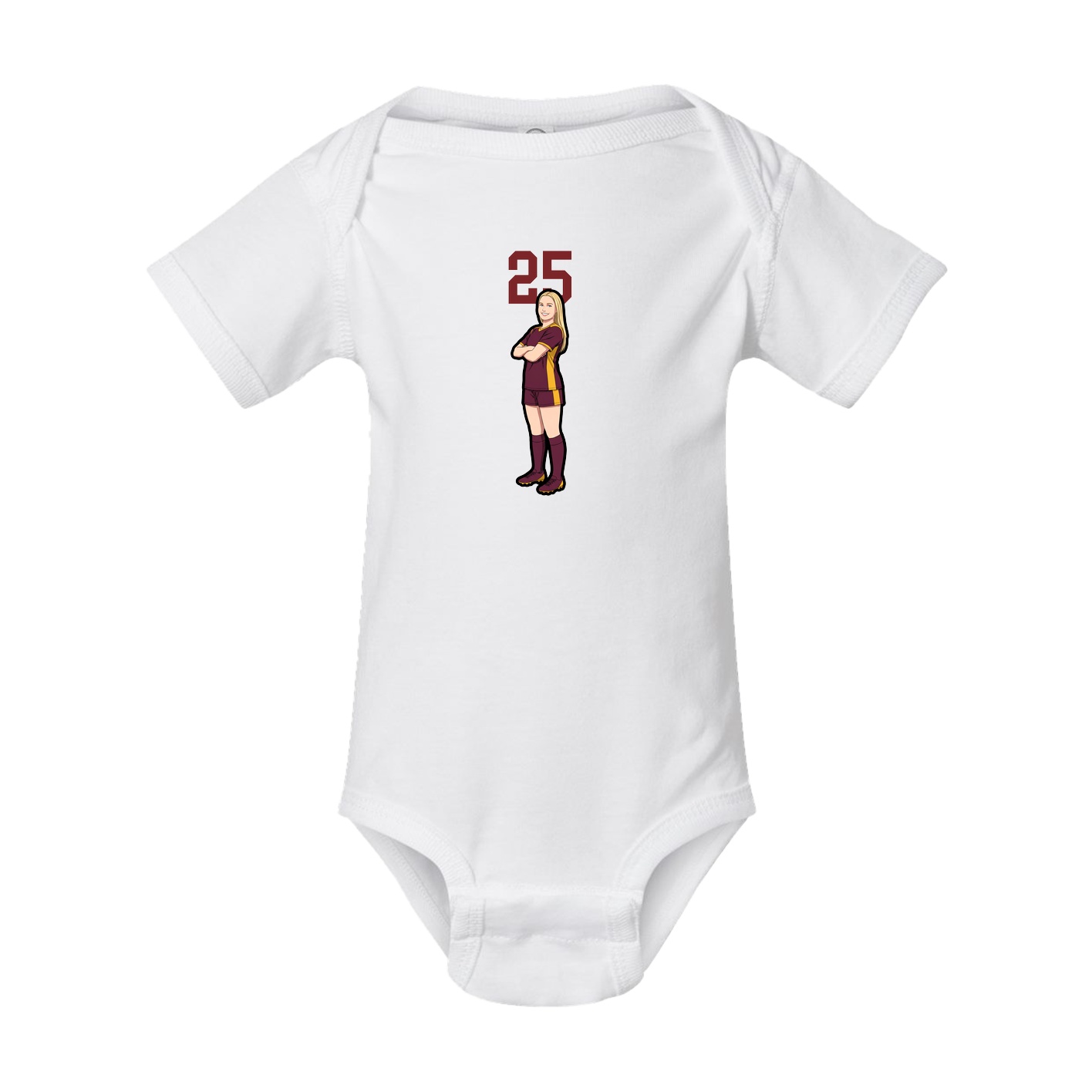 Baby Onesie — Number Top in White