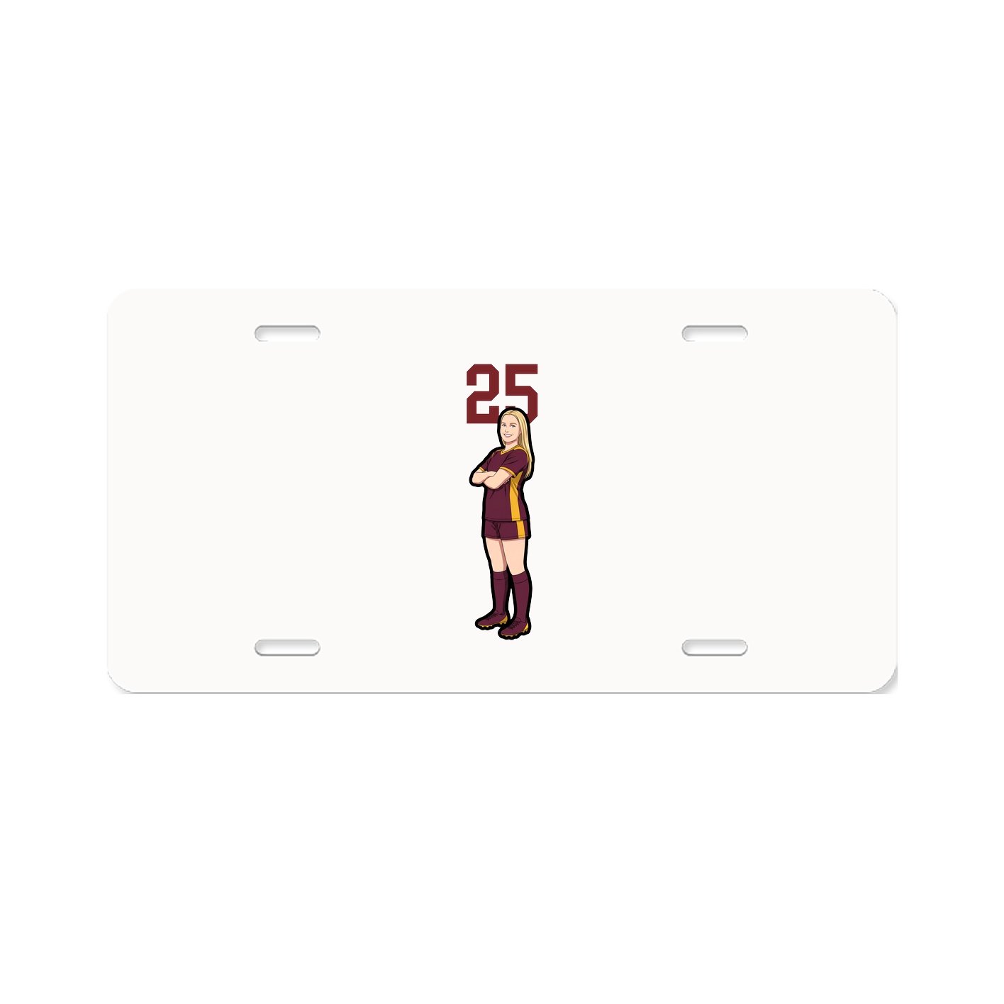 License Plate — Number Top in Classic