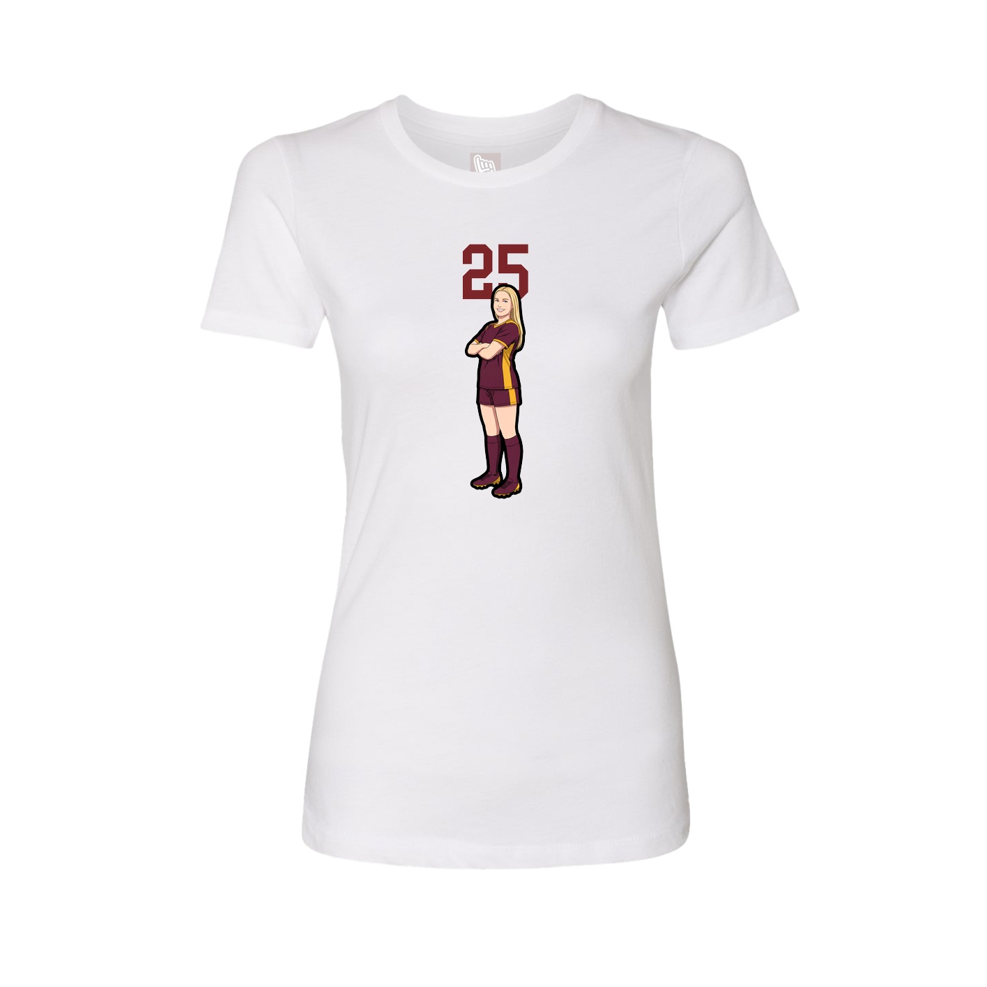 Womens Tee — Number Top in White