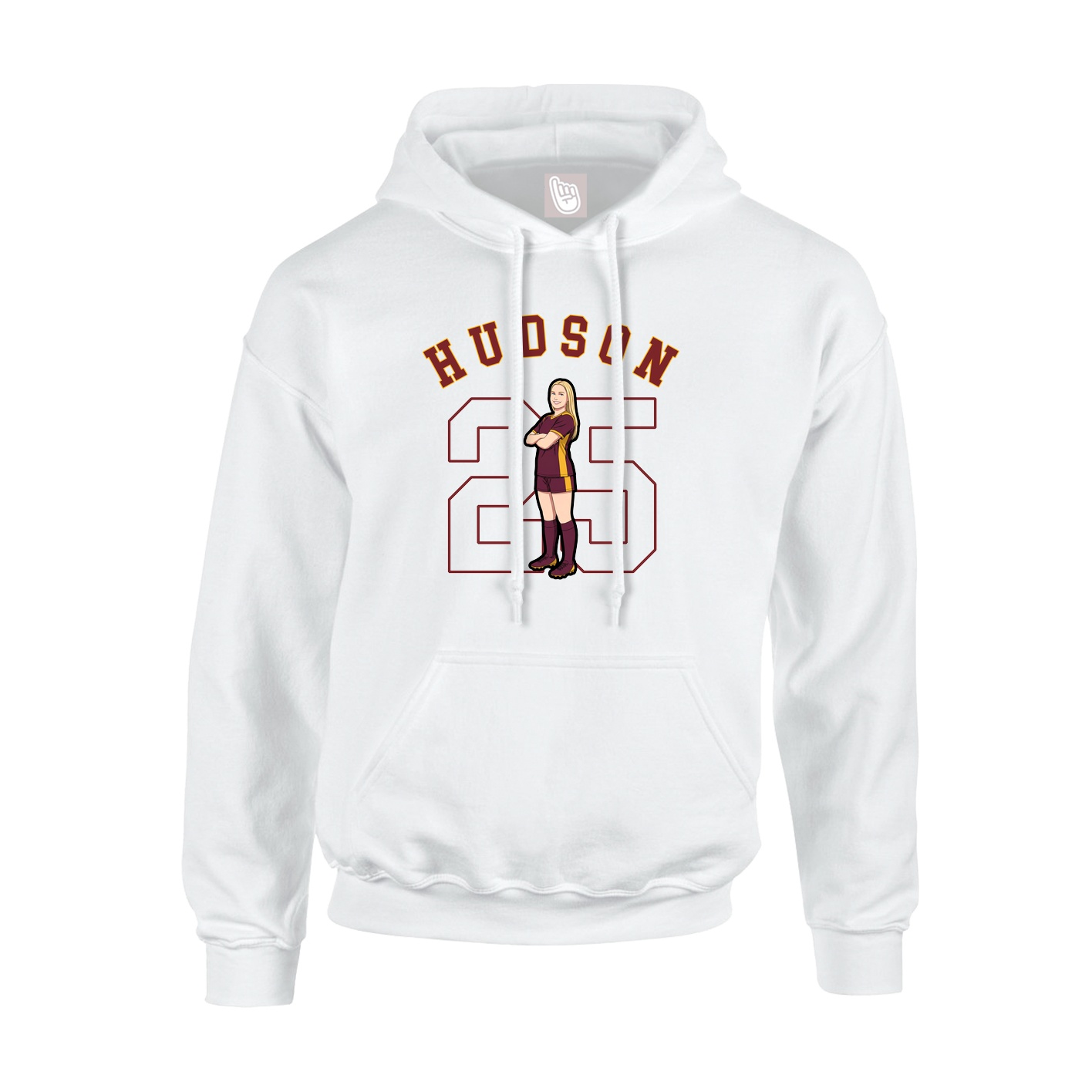 Youth Hoodie — Shirsey Arch in White