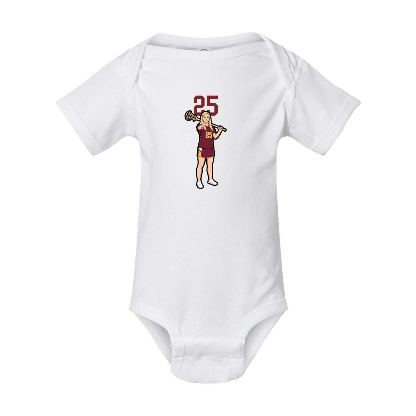 Baby Onesie — Number Top in White