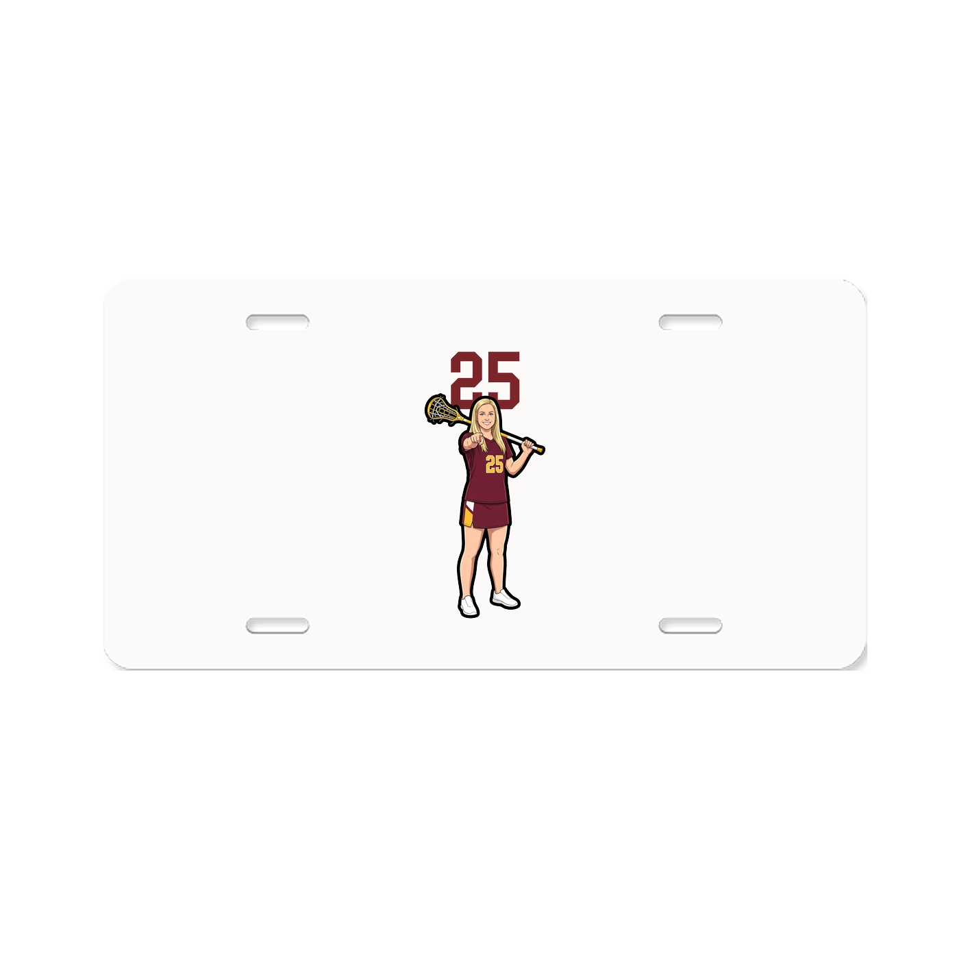 License Plate — Number Top in Classic