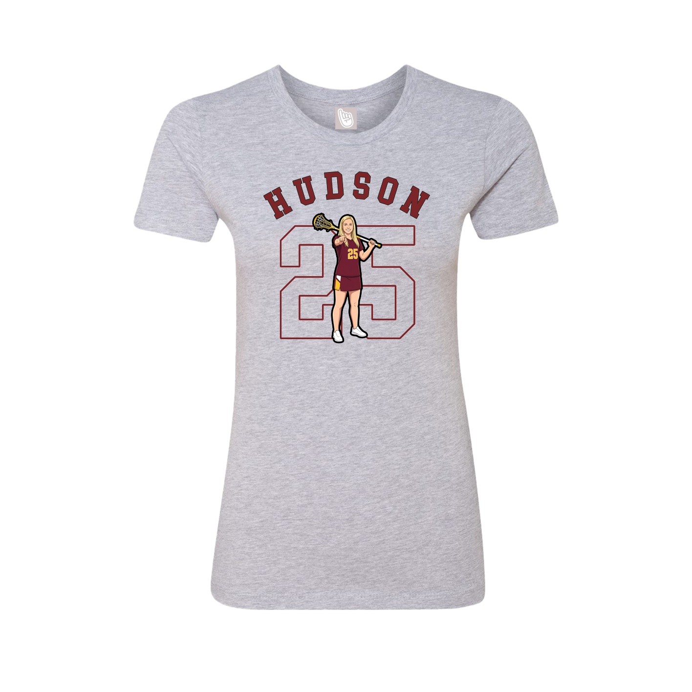 Fitted Women's Tee — Shirsey Arch in Grey
