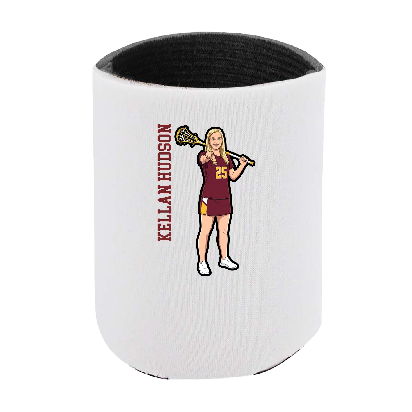 Can Holder — Name Vertical in White