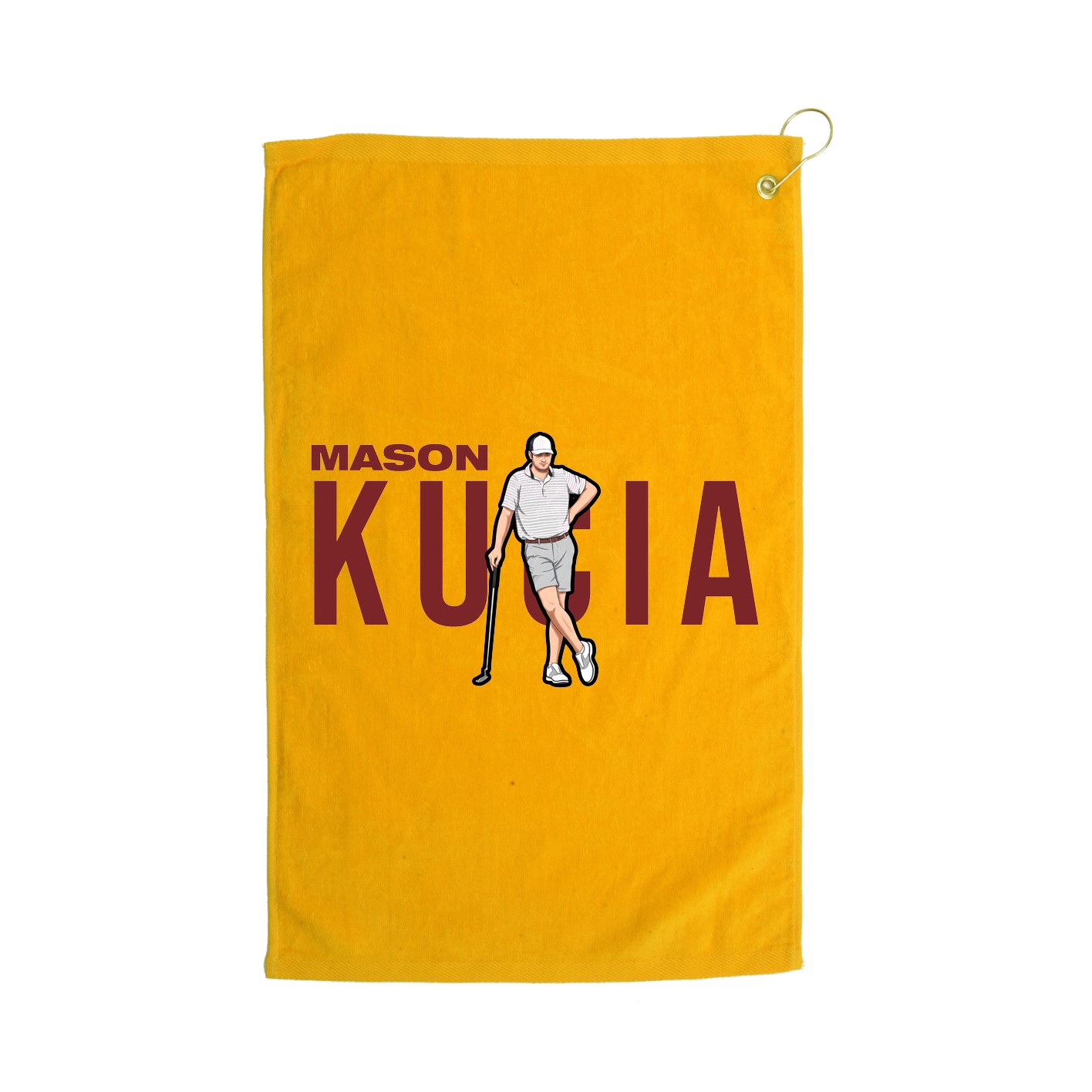 Golf Towel — Player Name in Gold