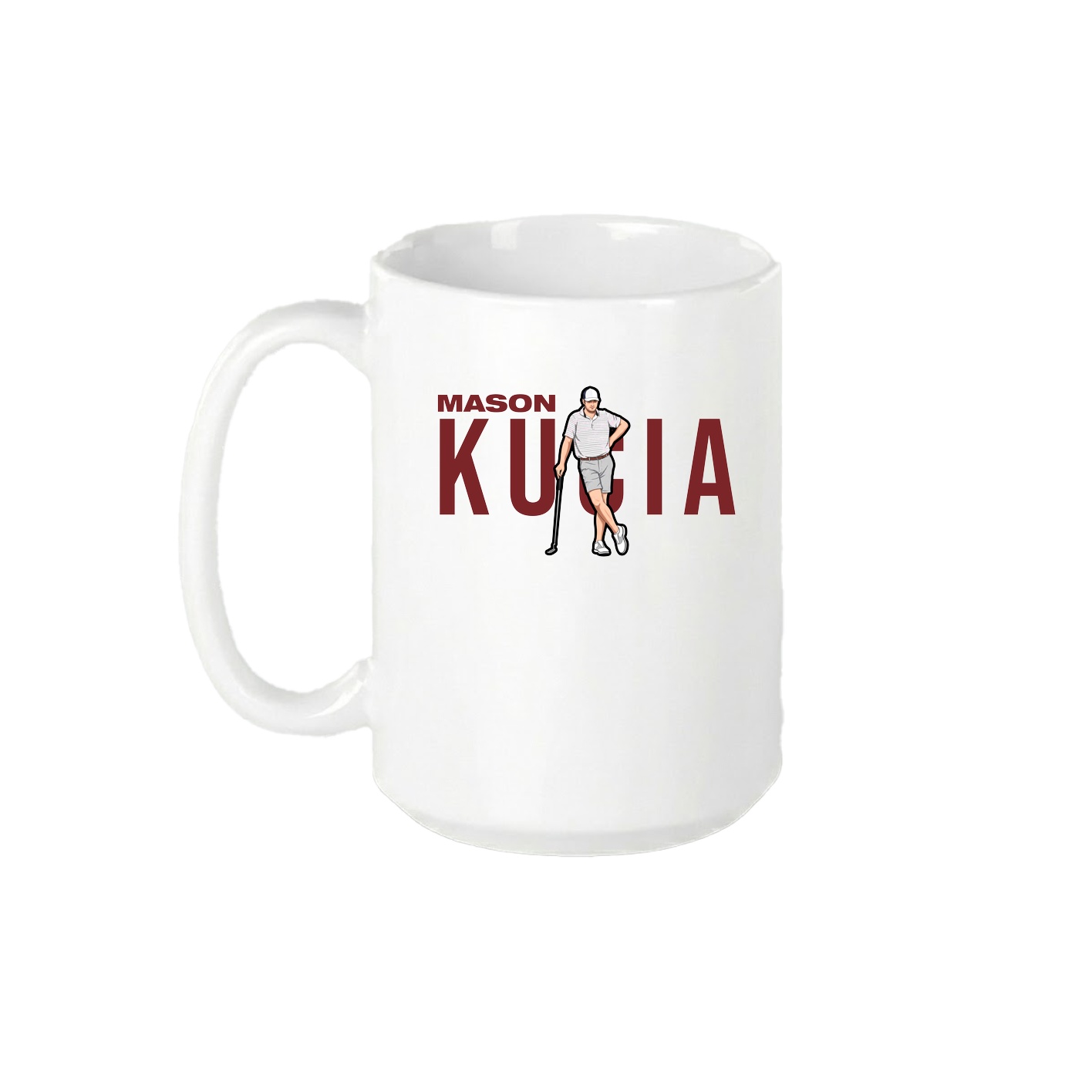 15oz Coffee Mug — Player Name in White