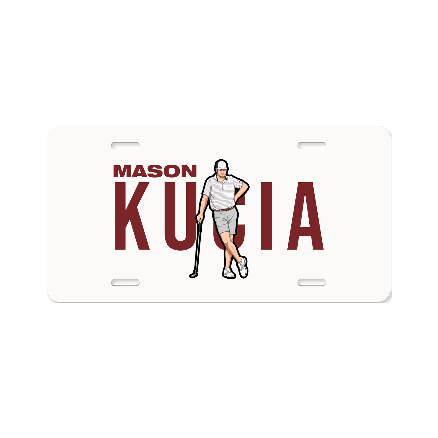 License Plate — Player Name in Classic
