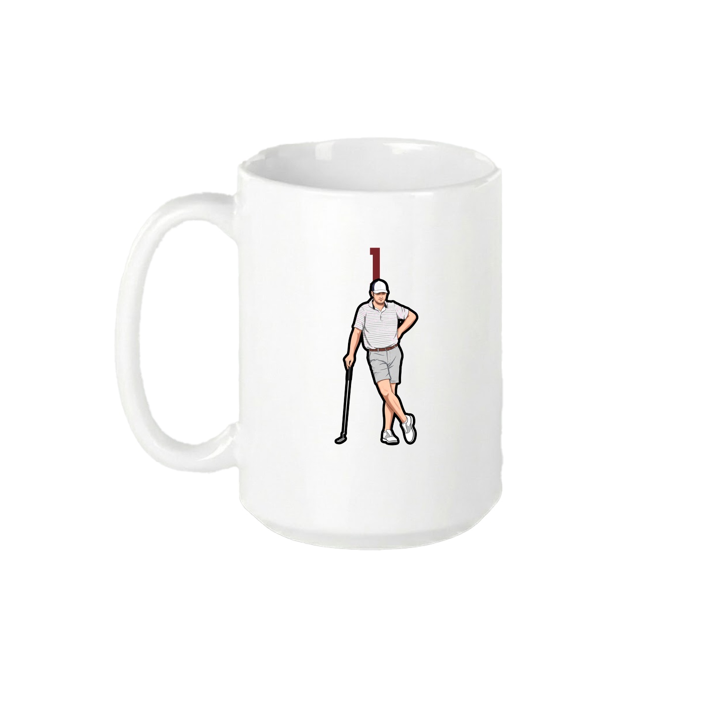 15oz Coffee Mug — Number Top in White