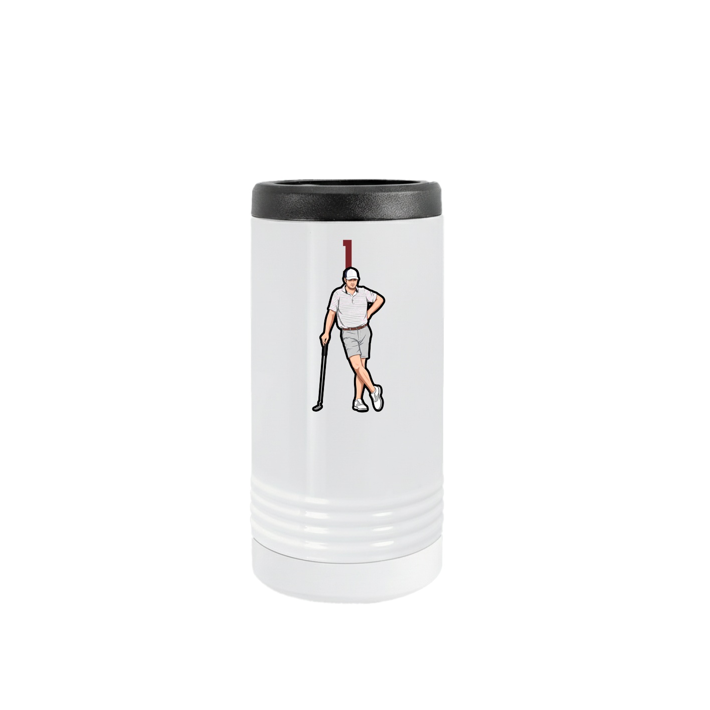 Slim Beverage Holder — Number Top in White