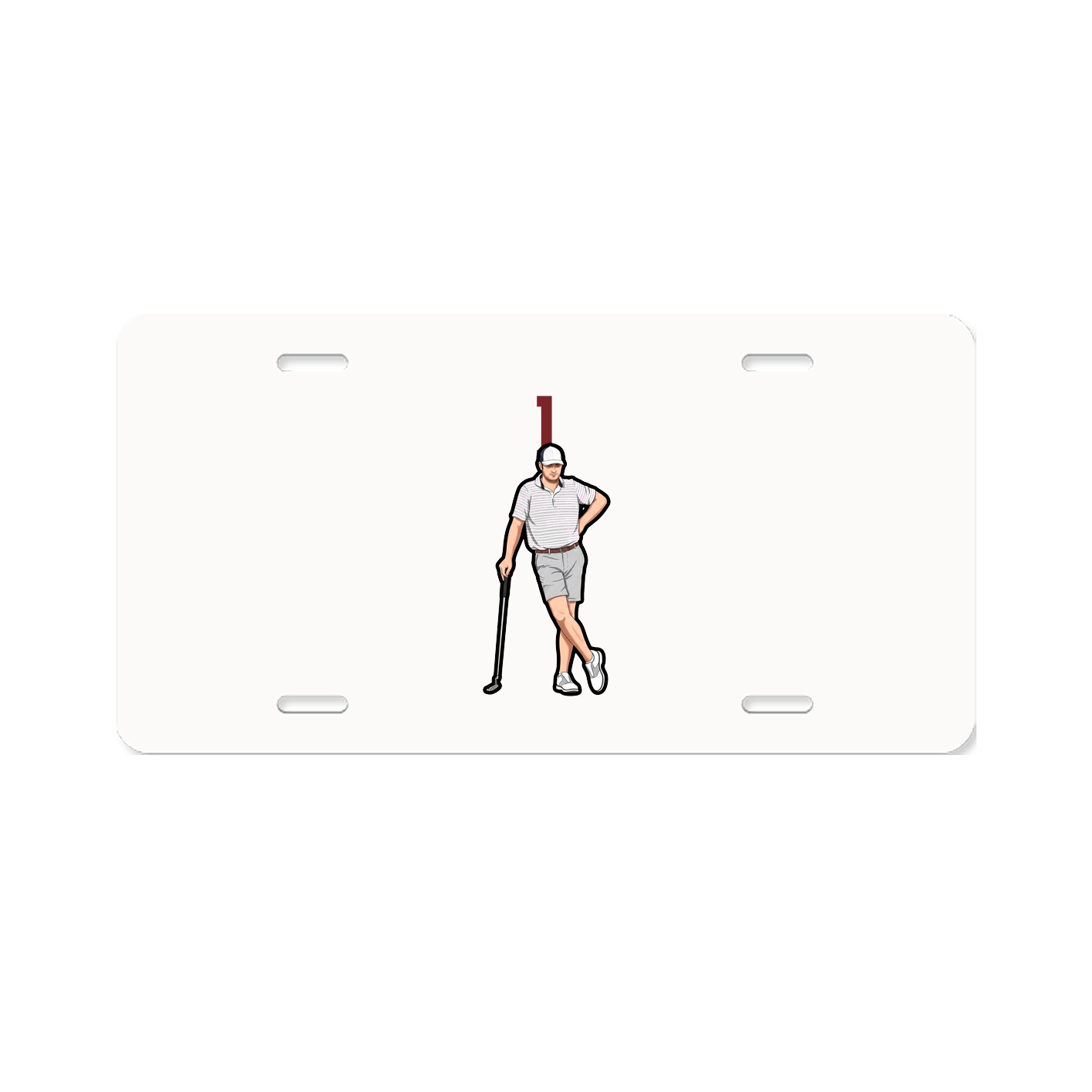 License Plate — Number Top in Classic
