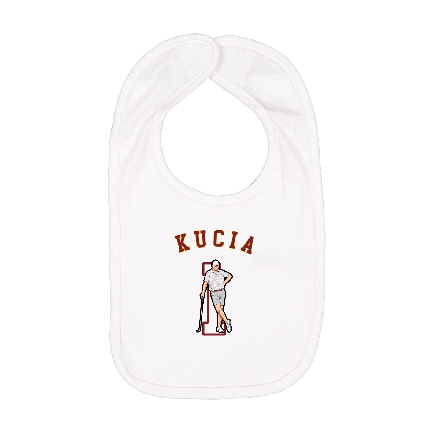 Infant Bib — Shirsey Arch in White