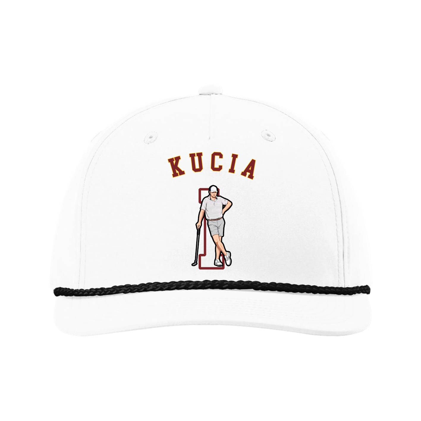 Five-Panel Classic Rope Cap — Shirsey Arch in White