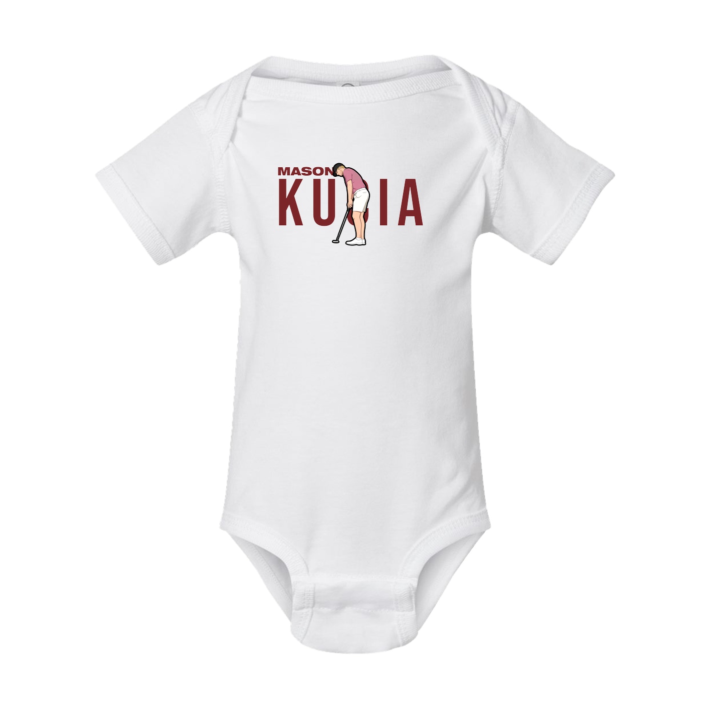 Baby Onesie — Player Name in White