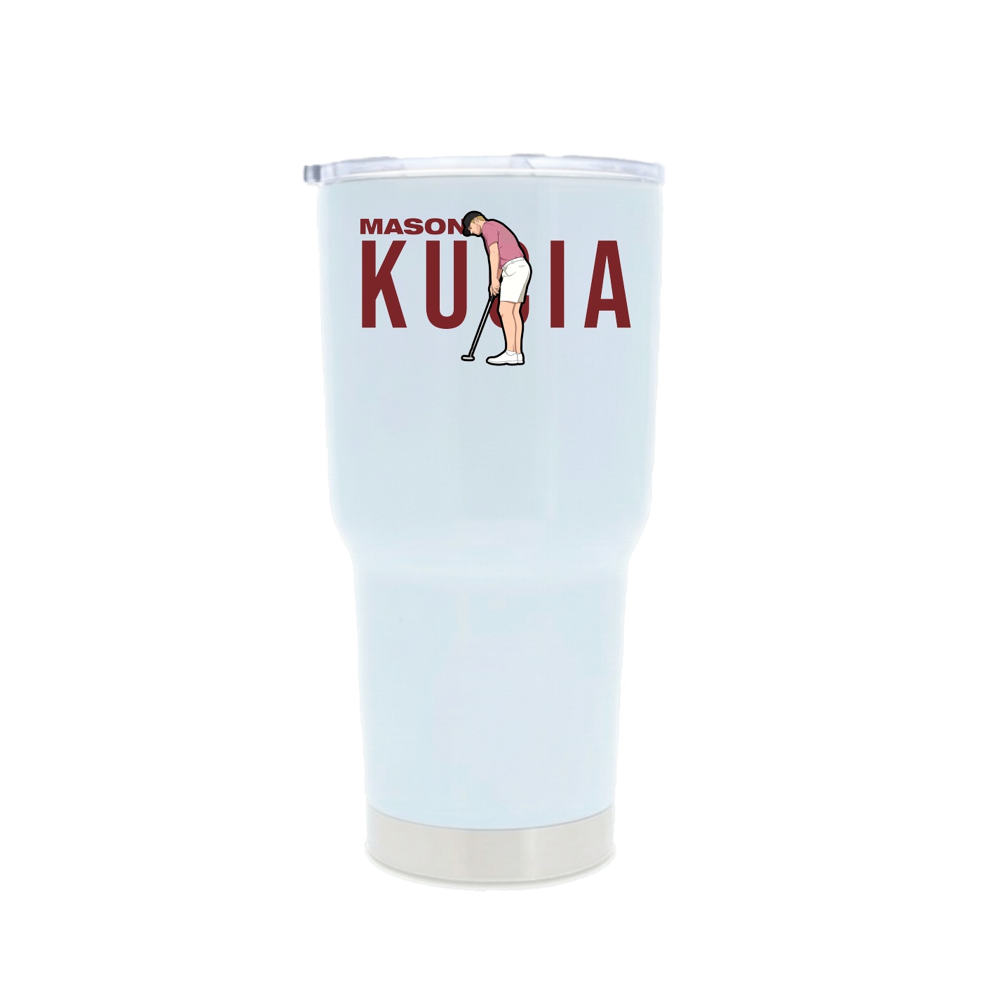 30oz Stainless Steel Tumbler — Player Name in White