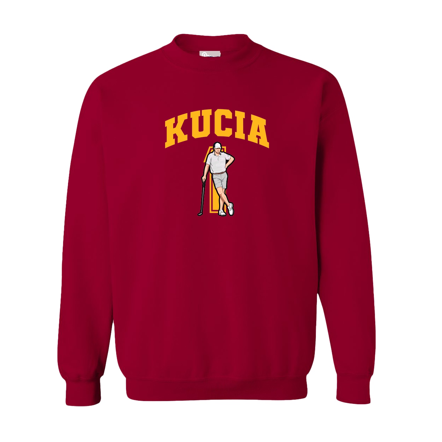 Fleece Crew — Number in Cardinal