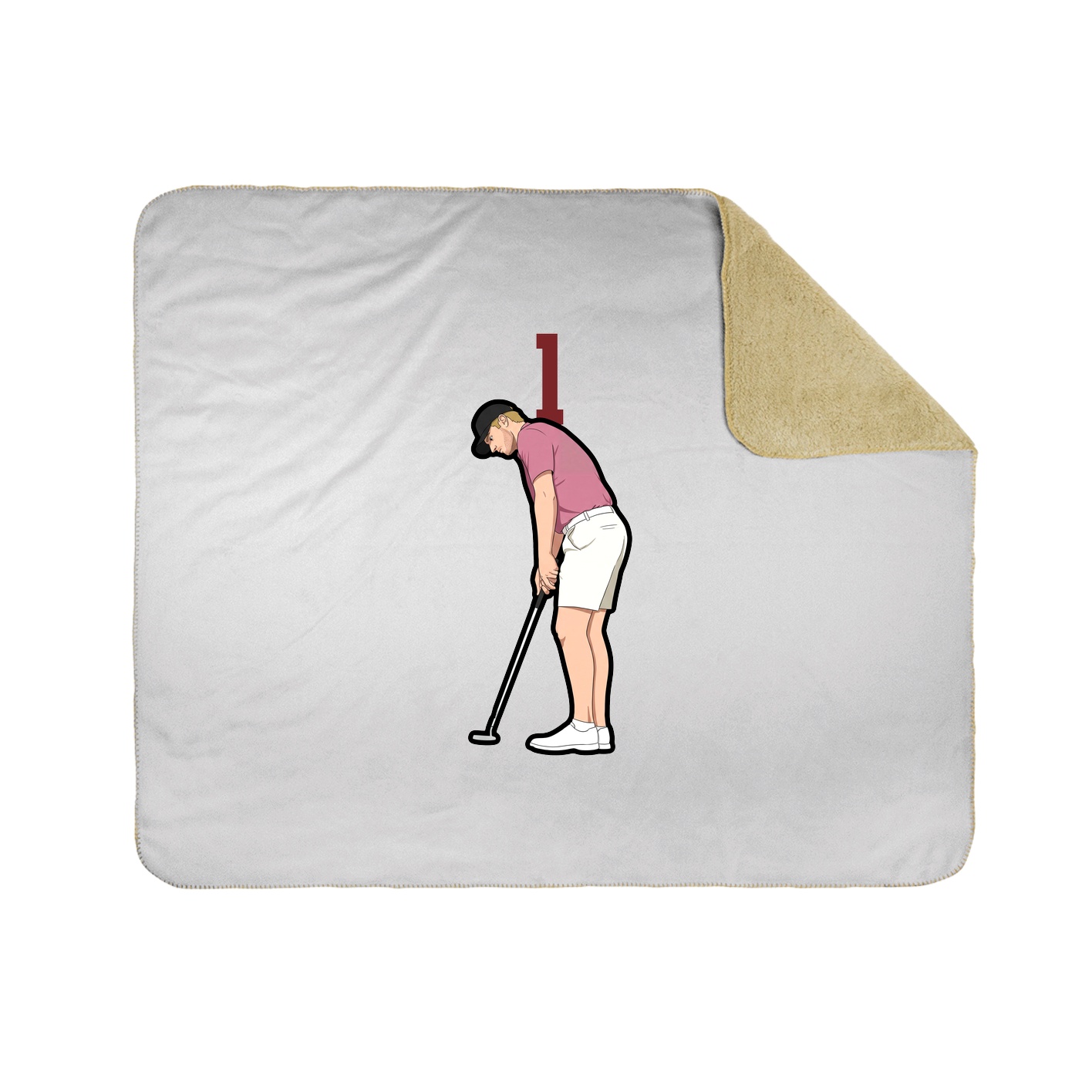 Throw Blanket — Number Top in White
