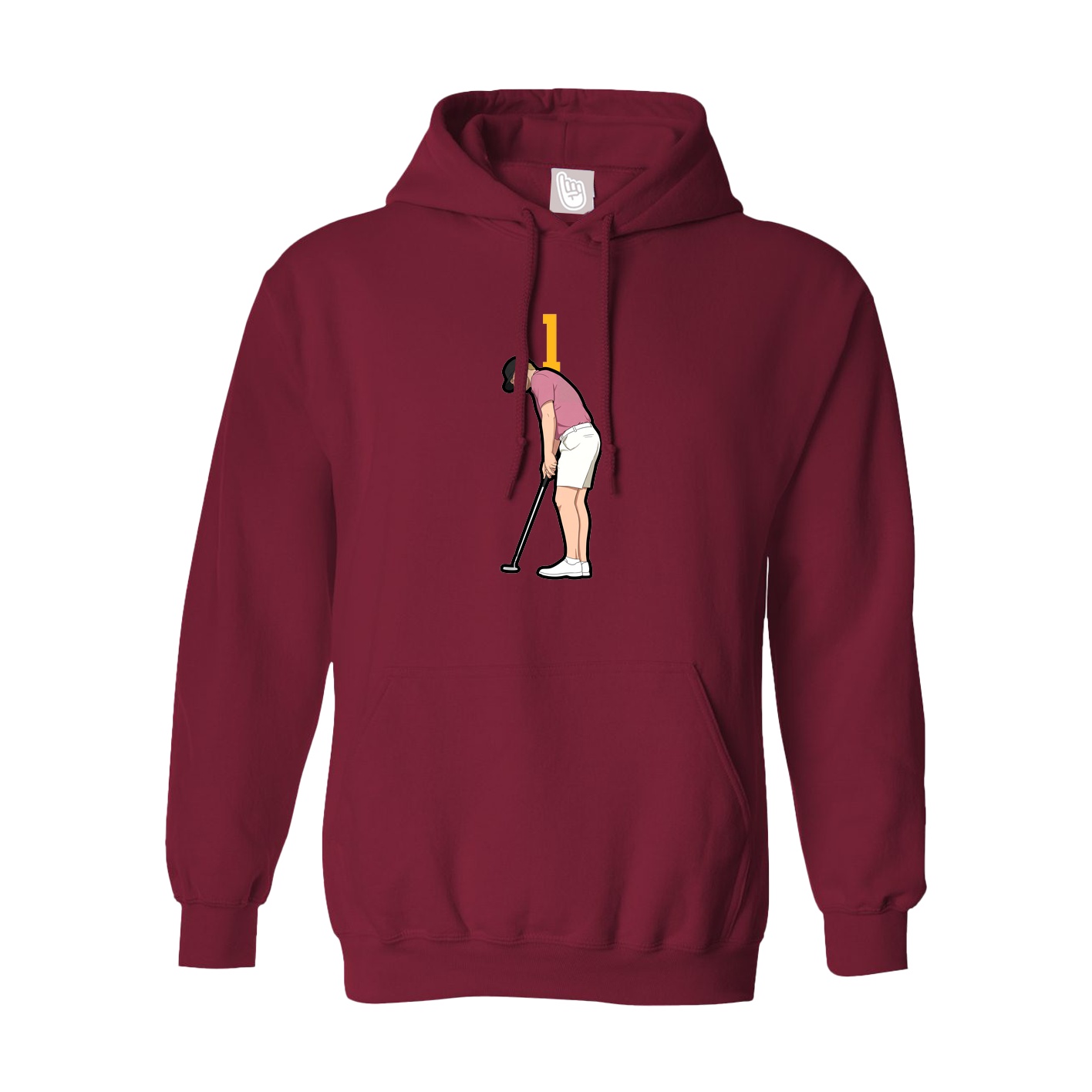 Hoodie — Number Top in Cardinal