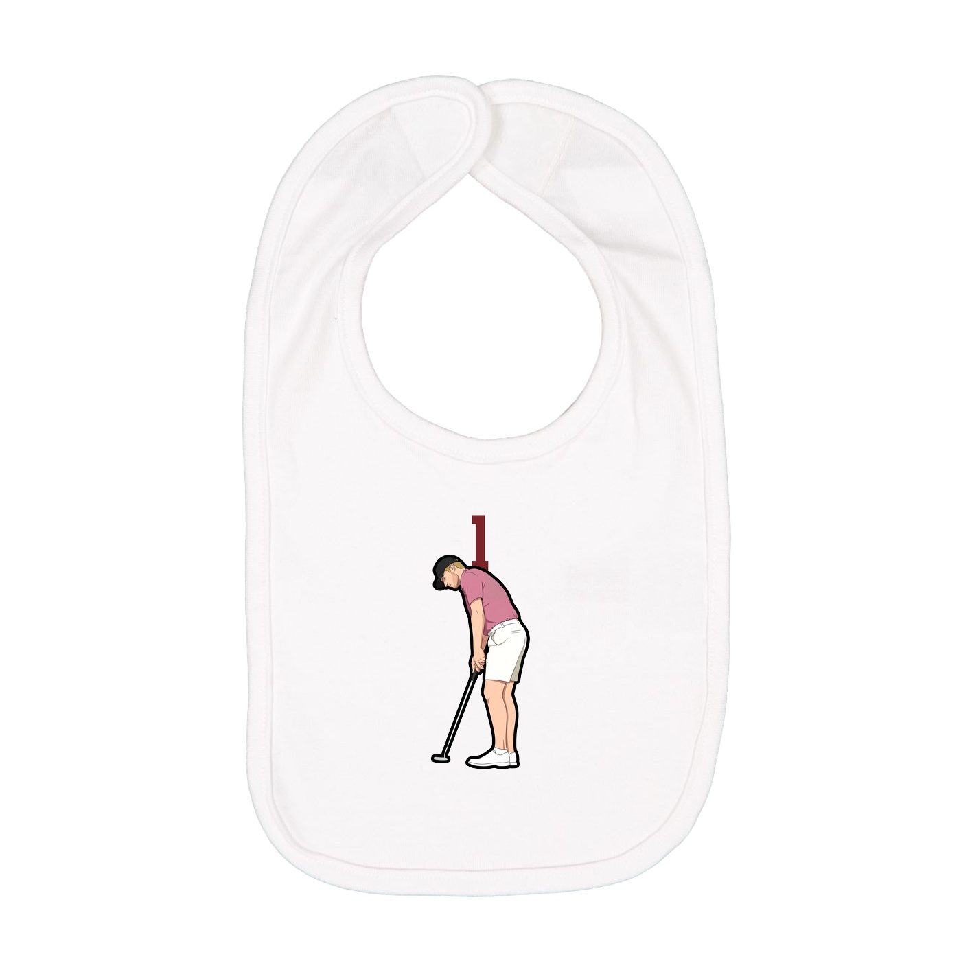 Infant Bib — Number Top in White