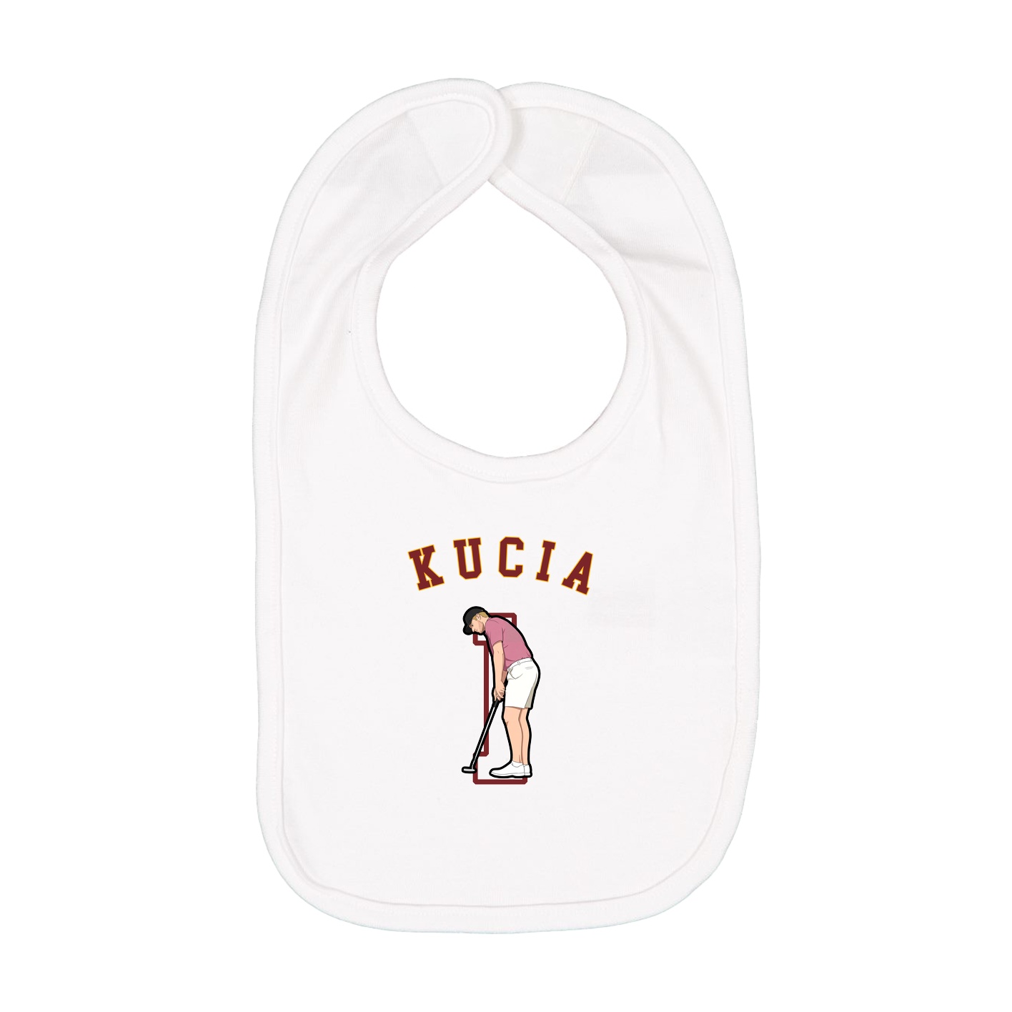 Infant Bib — Shirsey Arch in White