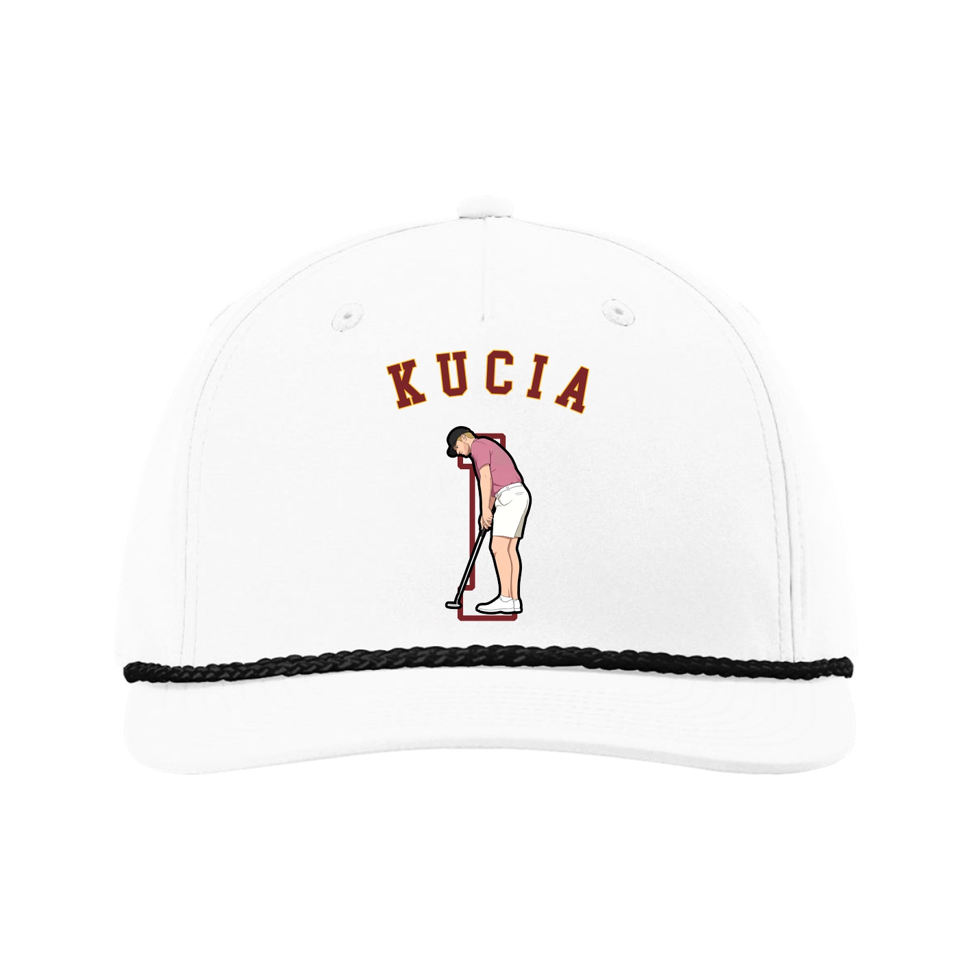 Five-Panel Classic Rope Cap — Shirsey Arch in White