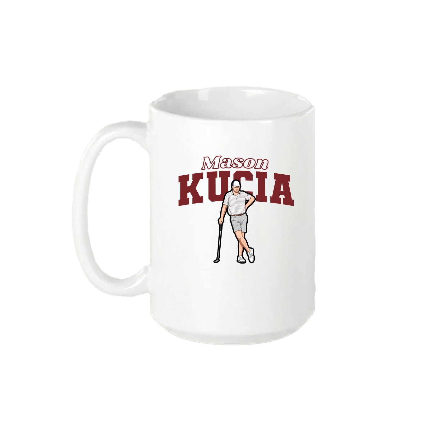 15oz Coffee Mug — Name Arch in White