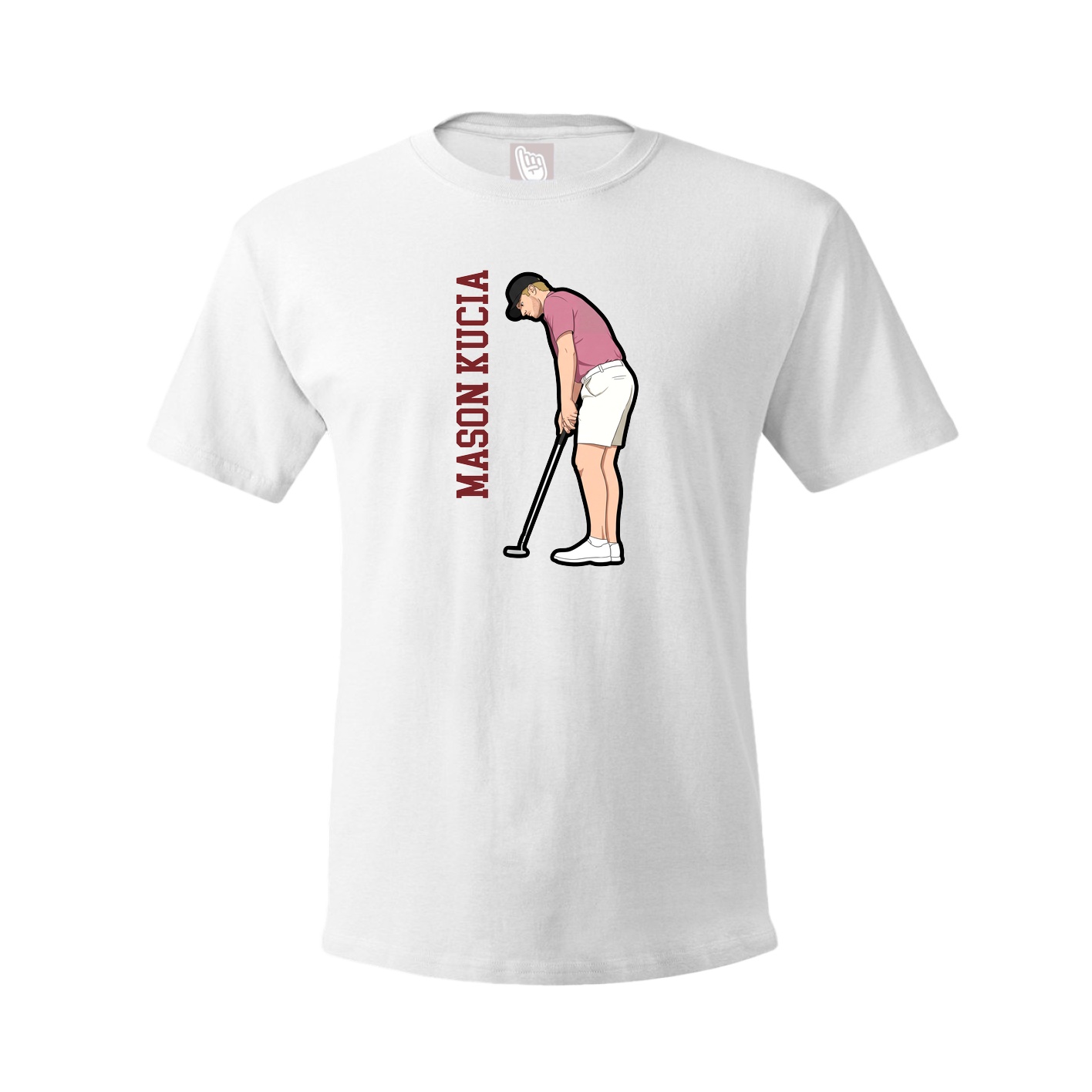Tee — Name Vertical in White
