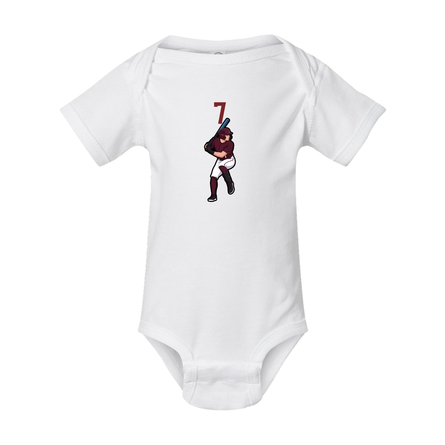 Baby Onesie — Number Top in White