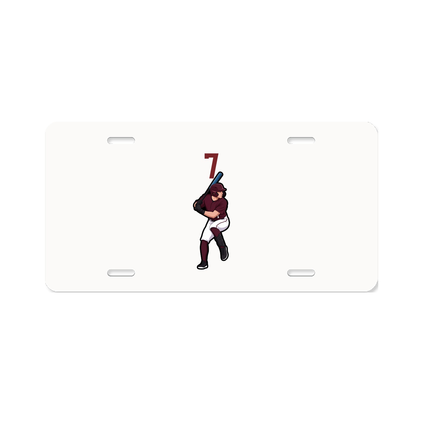 License Plate — Number Top in Classic