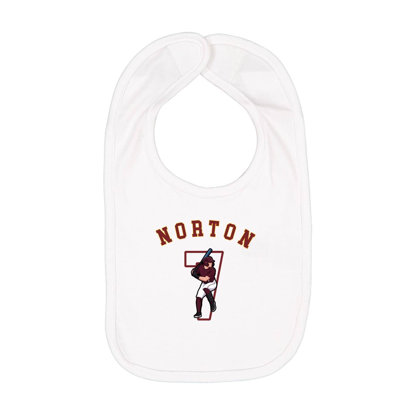 Infant Bib — Shirsey Arch in White
