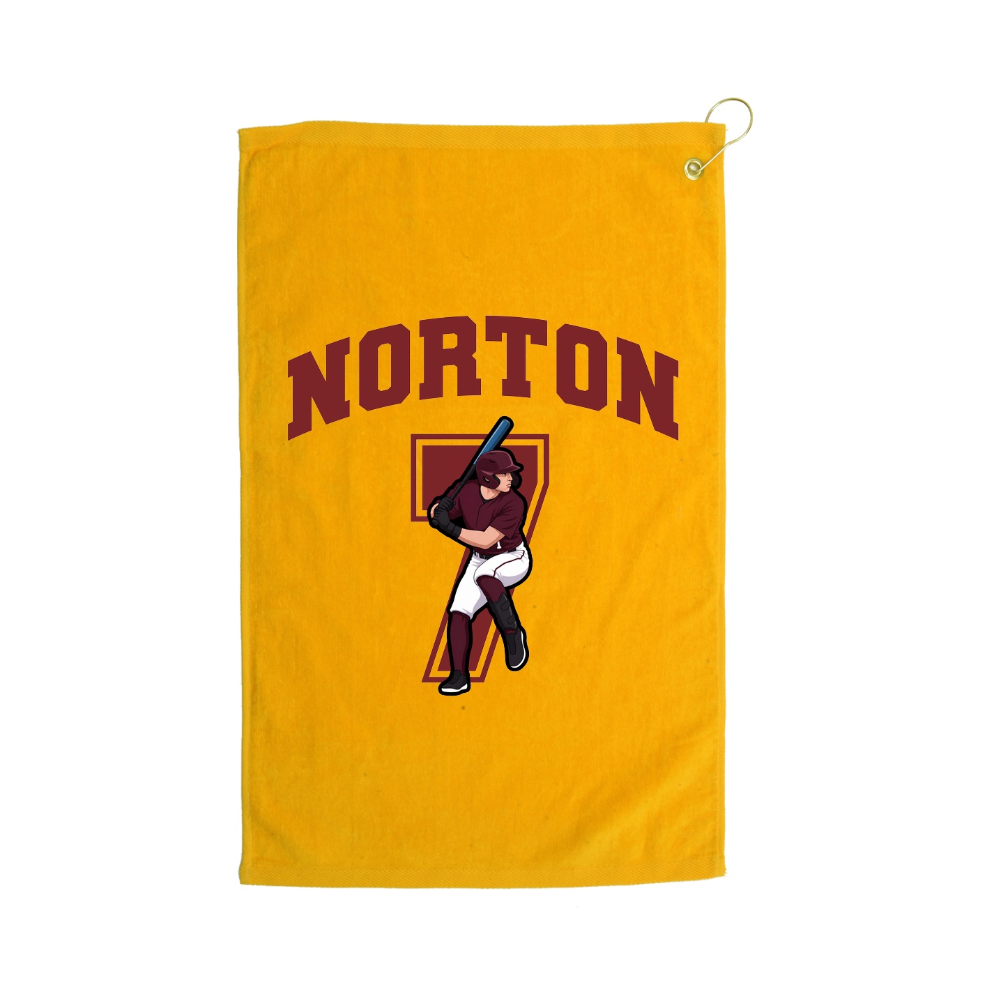Golf Towel — Number in Gold