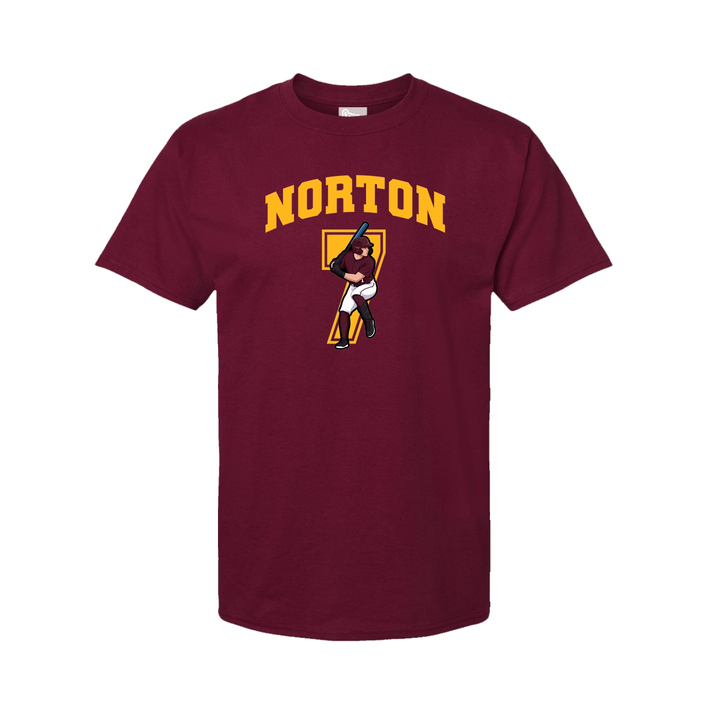 Youth Tee — Number in Cardinal