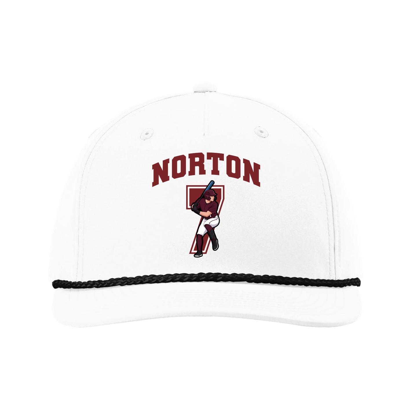 Five-Panel Classic Rope Cap — Number in White