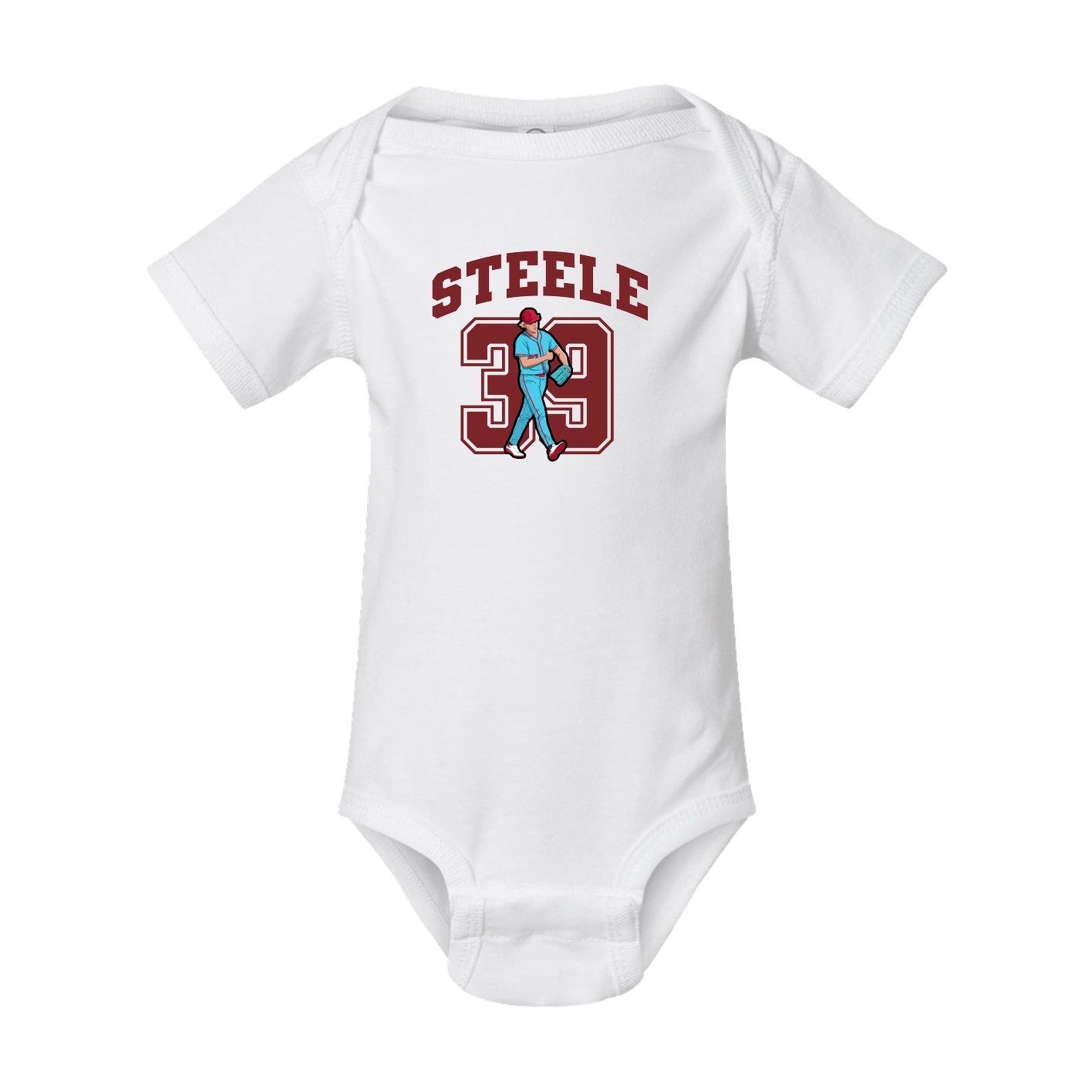 Baby Onesie — Number in White