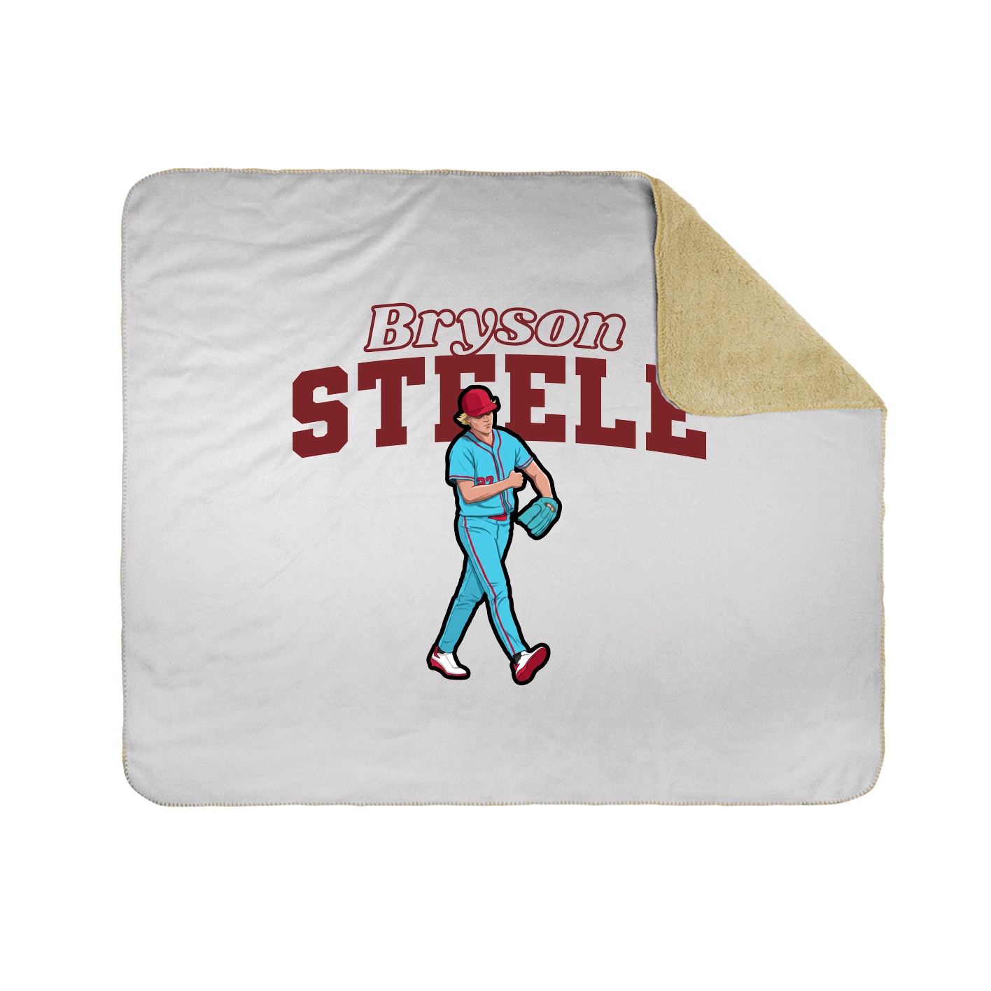 Throw Blanket — Name Arch in White