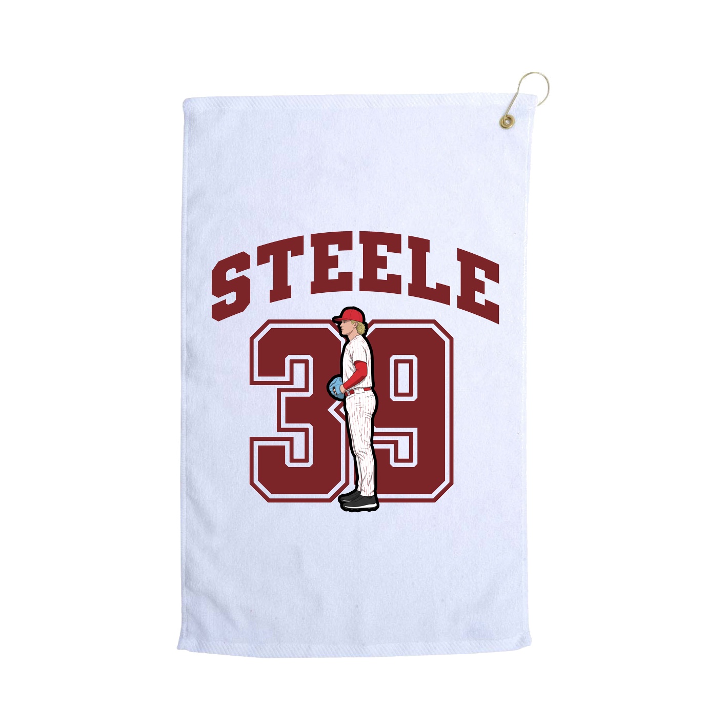 Golf Towel — Number in White