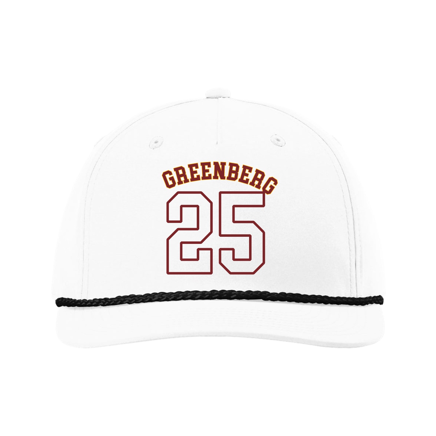 Five-Panel Classic Rope Cap — Shirsey Arch in White