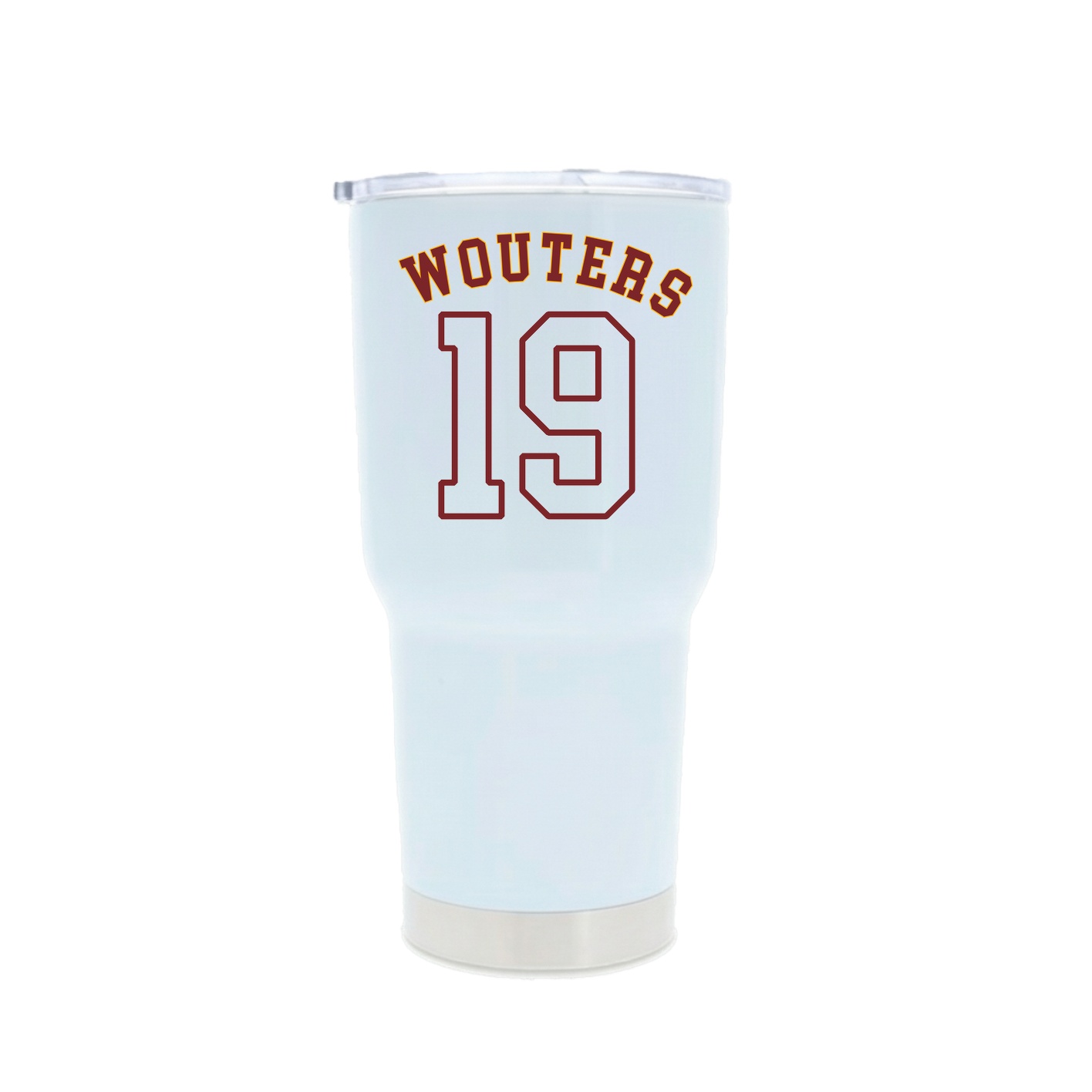 30oz Stainless Steel Tumbler — Shirsey Arch in White