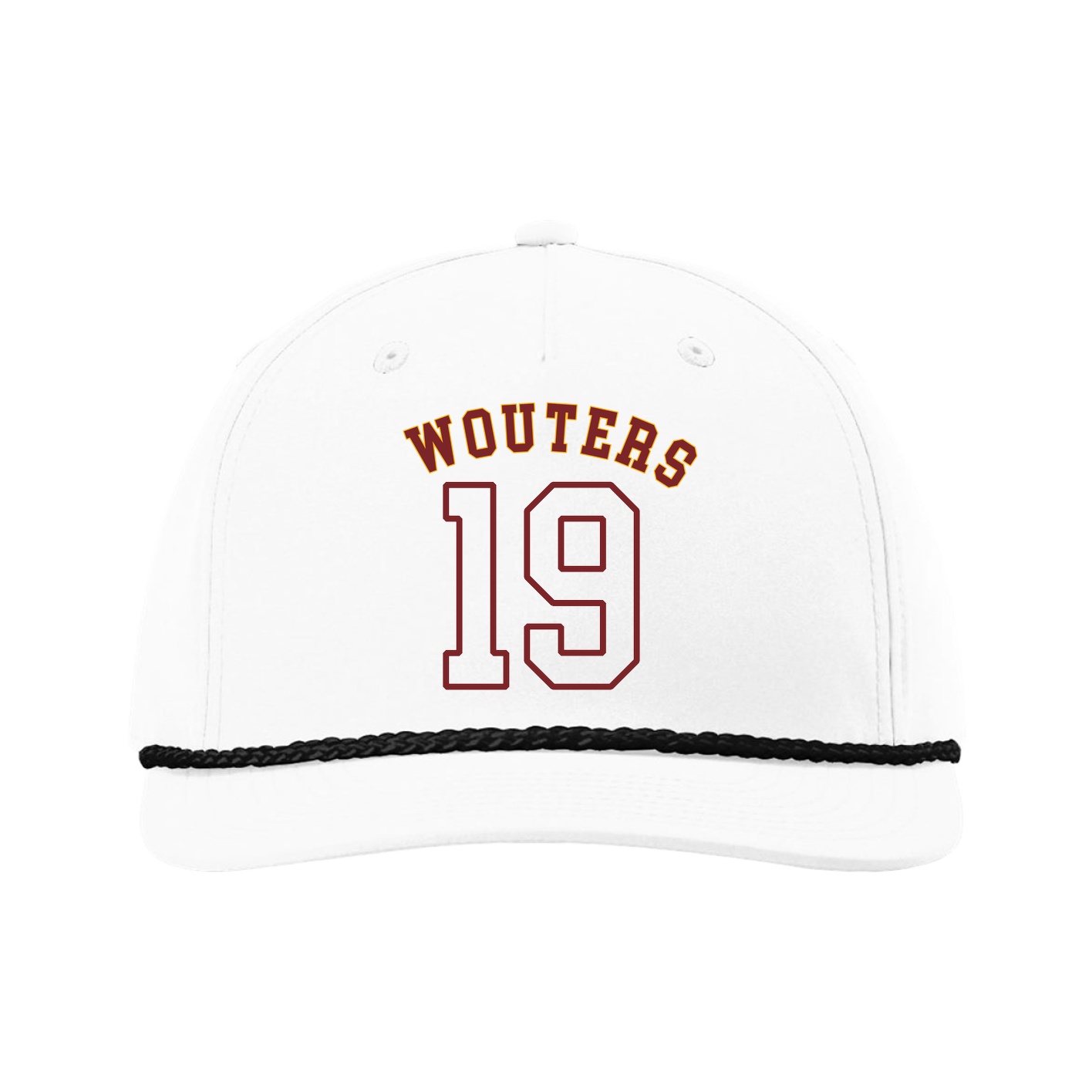 Five-Panel Classic Rope Cap — Shirsey Arch in White