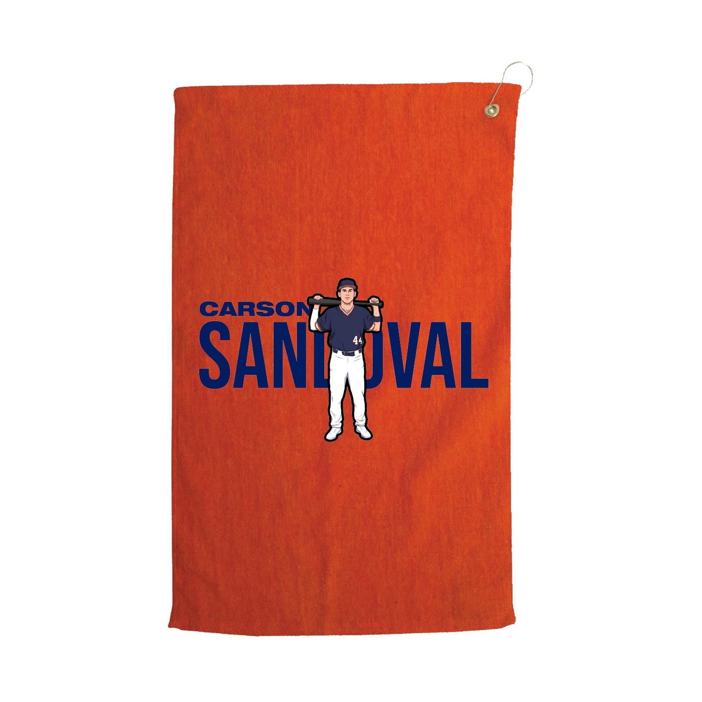 Golf Towel — Player Name in Orange
