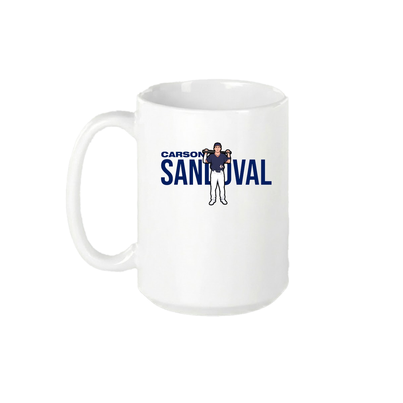 15oz Coffee Mug — Player Name in White