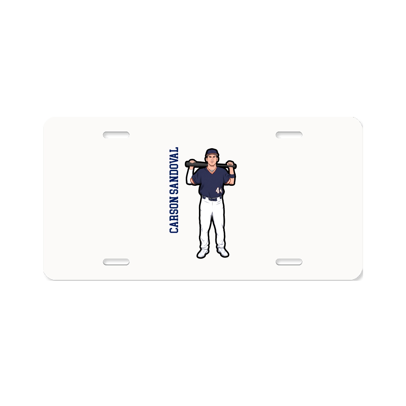 License Plate — Name Vertical in Classic