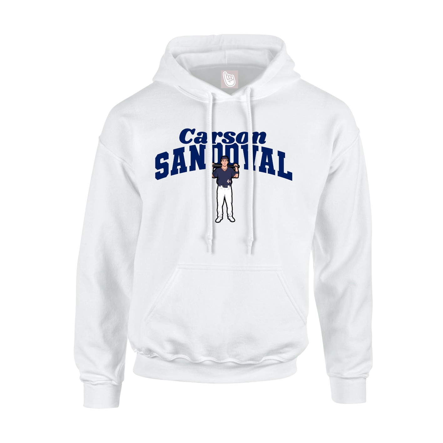 Youth Hoodie — Signature Arch in White