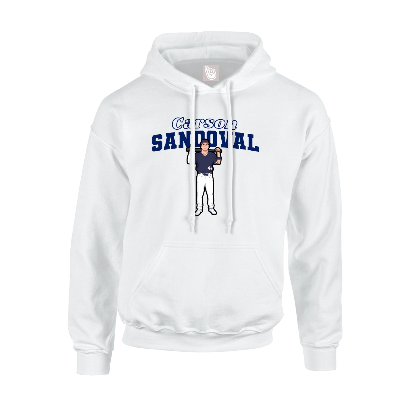 Hoodie — Name Arch in White
