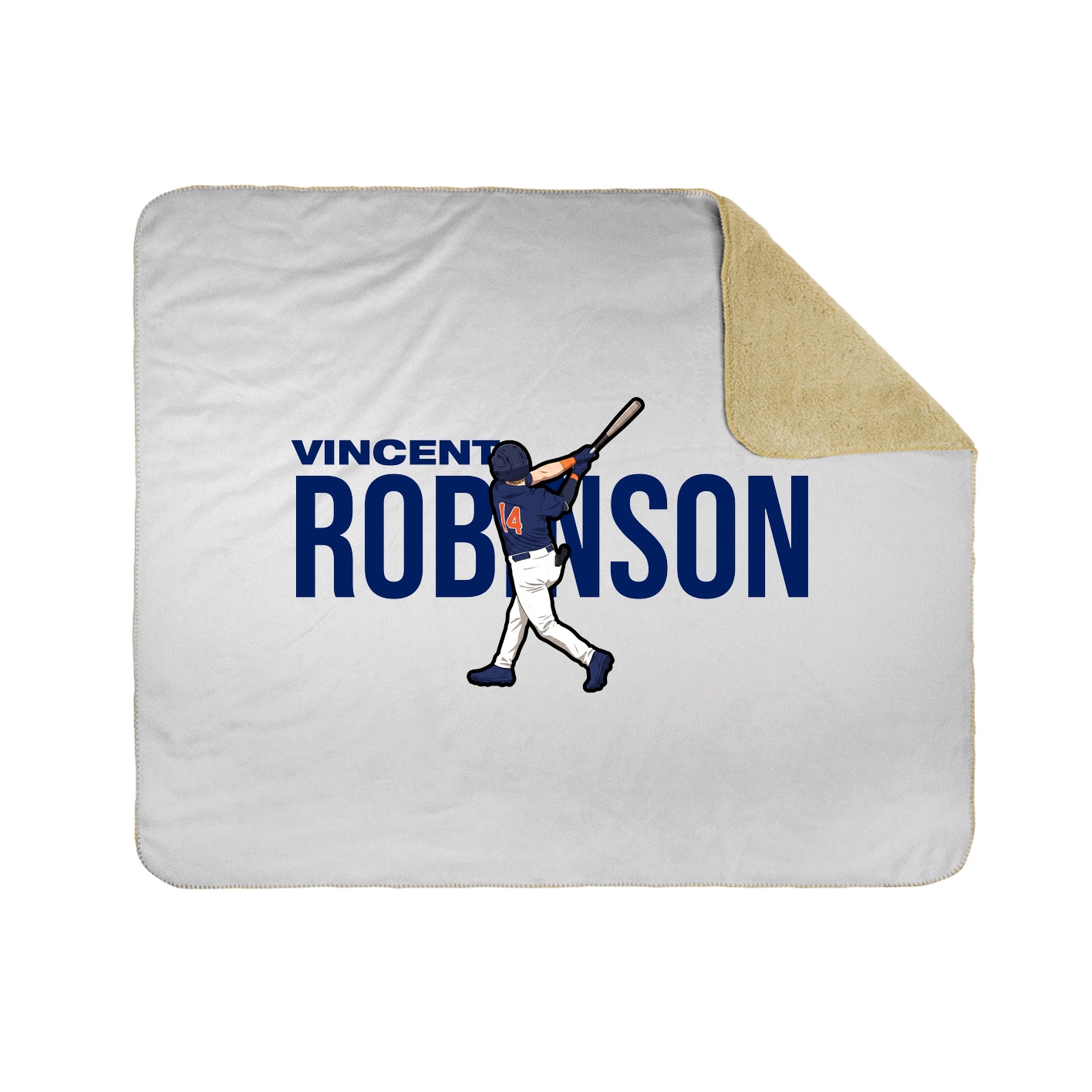 Throw Blanket — Player Name in White